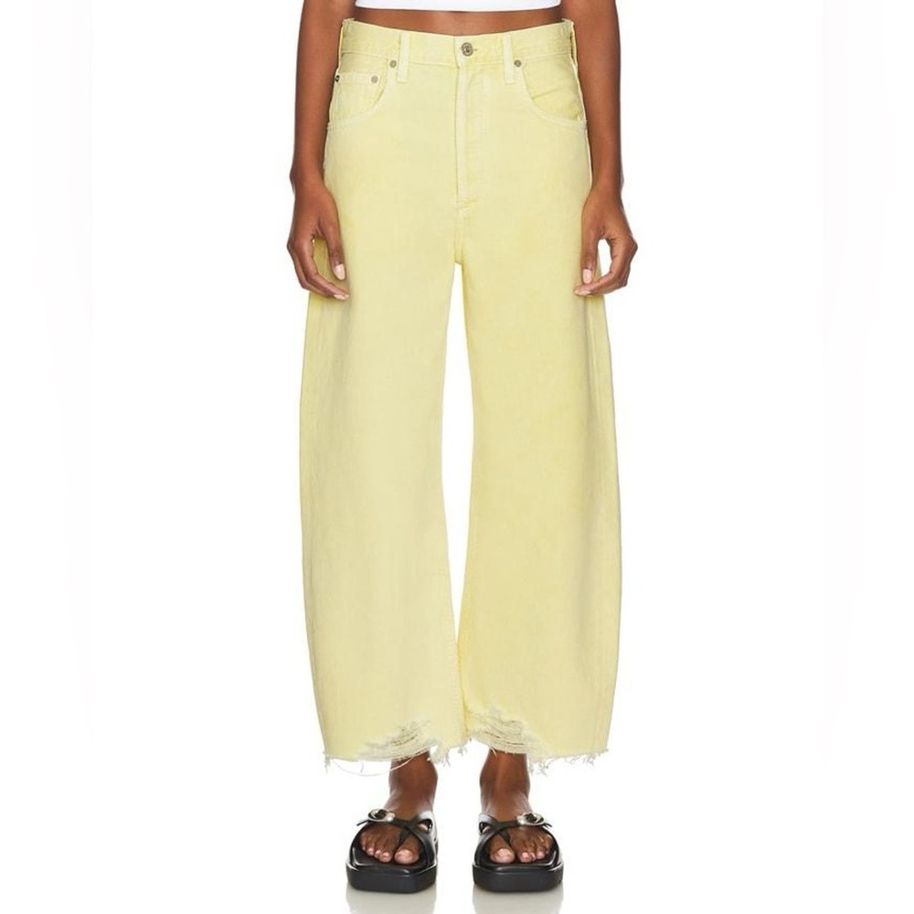 Citizens of Humanity Ayla cropped jeans in limoncello